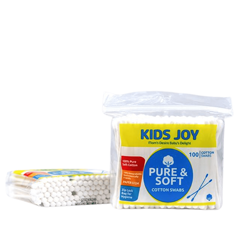 Kids Joy 100 Cotton Buds Zip