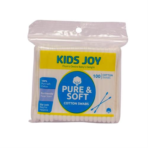 Kids Joy 100 Cotton Buds Zip Pack