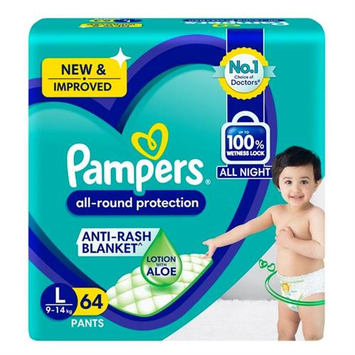 Pampers Pants Large 64 Pants (9-14 KG)