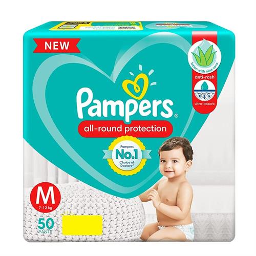 Pampers Pants Medium 50 Pants (7-12 KG)