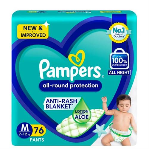 Pampers Pants Medium 76 Pants (7-12 KG)