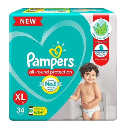 Pampers Pants XLarge 34 Pants (12-17 KG)