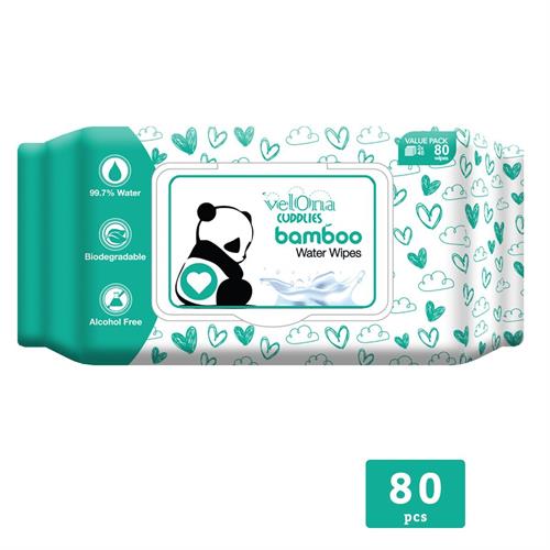 Velona Cuddles - Bamboo Wet Wipes - 80 Wipes