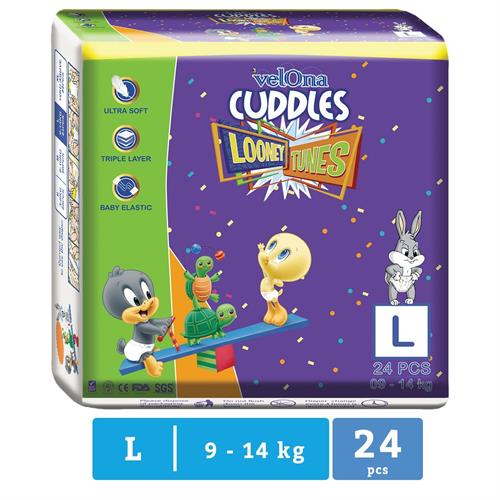 Velona Cuddles - Large - Looney Tunes - 24 Pc Pack