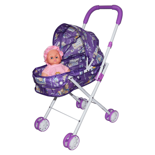 Foldable Baby Push Cart and Doll (3+)