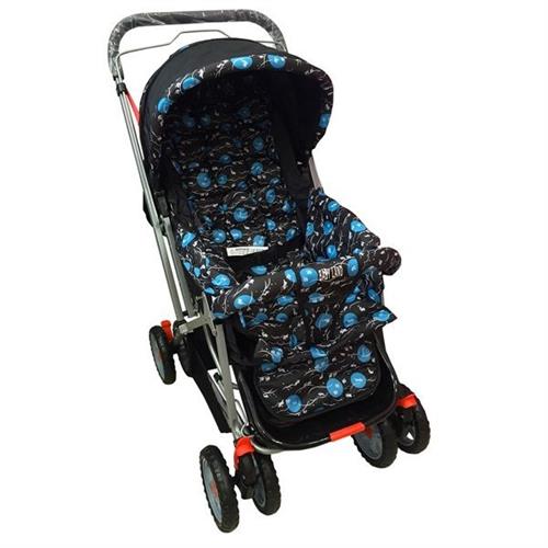 Baby Stroller (L-SN710 Black with Blue Design)