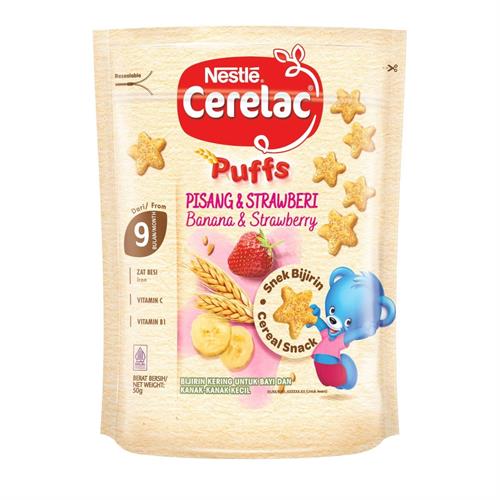 Nestle Cerelac Puffs Banana 0026 Strawberry 50g