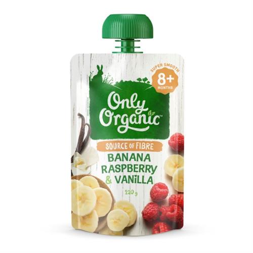Only Organic Banana Raspberry 0026 Vanilla - 8 Months+