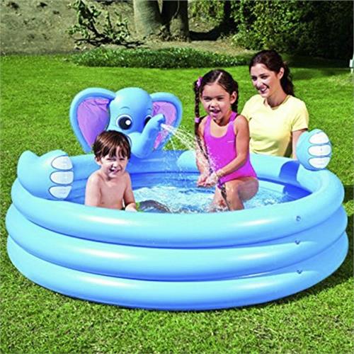 Bestway 3-Ring Elephant Spray Pool - 60 x 60 x 29 Inches