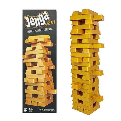 54 pcs Jenga Gold-Stack , Pull 0026 Crash (6+)