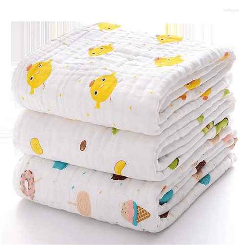 6 Layered Printed Cotton Baby Blanket\/Towel