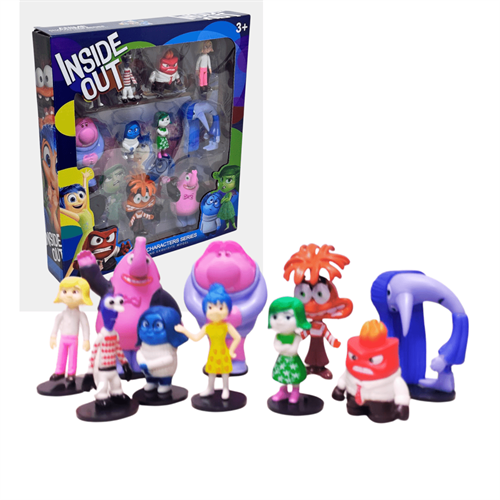 10 Pcs Mini Character Figures Inside Out 3+