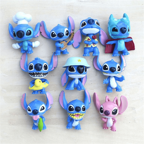 10-Pcs Mini Lilo 0026 Stitch Action Figures Toy Doll Set 3+