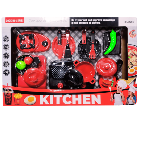 19-Piece Kids Pretend Play Kitchen Set 3+