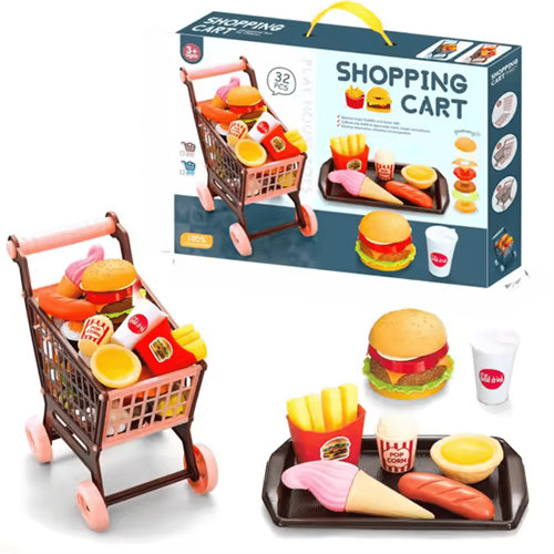 29 PCS Toy Shopping Cart 3+