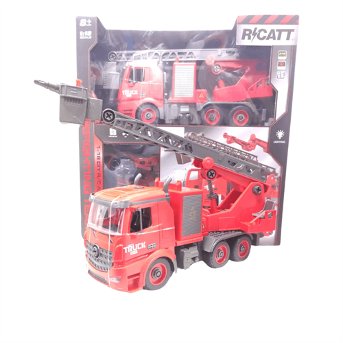 3-in-1 Fire Truck Toy with Lights, Sound 0026 Remote Control Build, Learn, Play