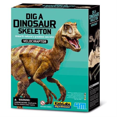 4M KidzLabs Dig a Dinosaur Skeleton - Velociraptor