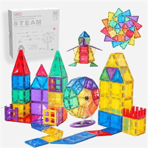 62 PCS Star Magnetic Building Tile Set