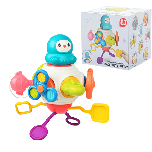 8-in-1 Space Busy Cube Rattle Toy