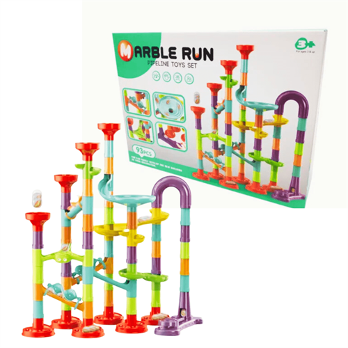 91-Piece Marble Run Set for Kids