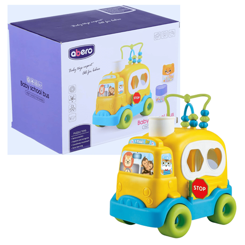 Abero School Bus Educational Toy for Kids 18m+