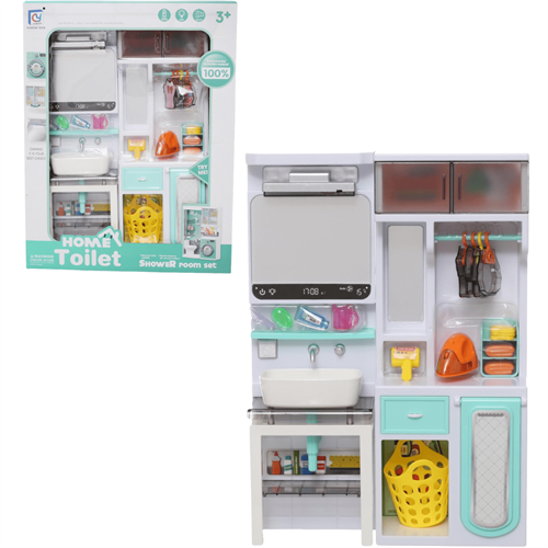 Bathroom playhouse toy set for kids 3+
