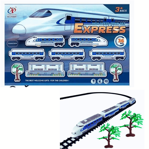 Battery Operated 37 PCS High Speed Train set (3+)