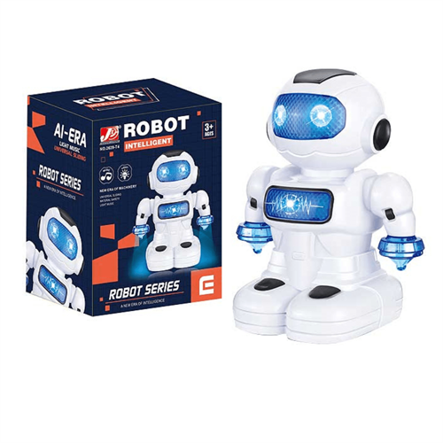 Battery-Operated Robot with Music 0026 Lights