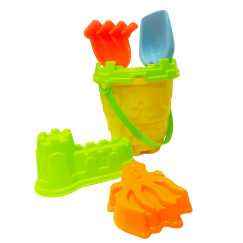 Beach toys set bucket with various accessories (3+)