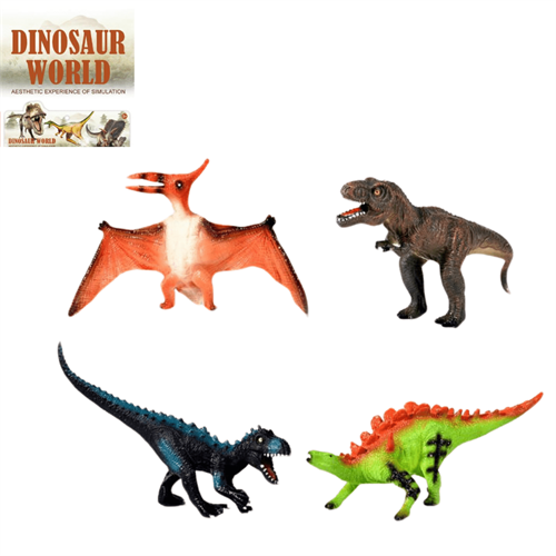 Dinosaur World Rubber Toy - Big (4 pcs in 1 pack)