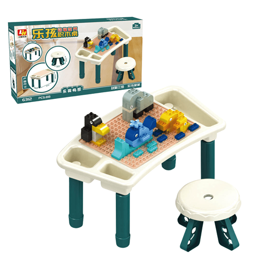 DIY Puzzle Building Blocks with Multi-Functional Study Table