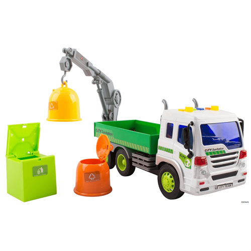 Friction Powered Garbage Crane Truck Toy (3+)