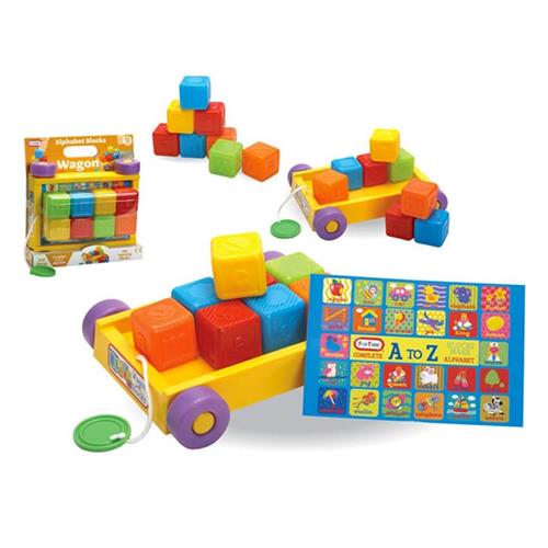 Funtime Alphabet Blocks Pull Along Wagon