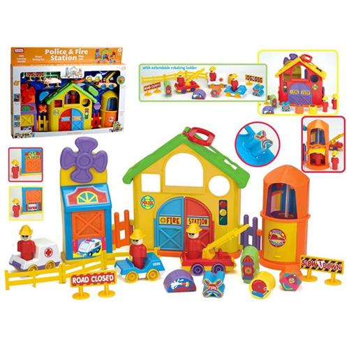 Fun Time Police and Fire Station Play Set