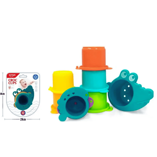 Huanger Croc Cups Crocodile Bath Toys (12m+)