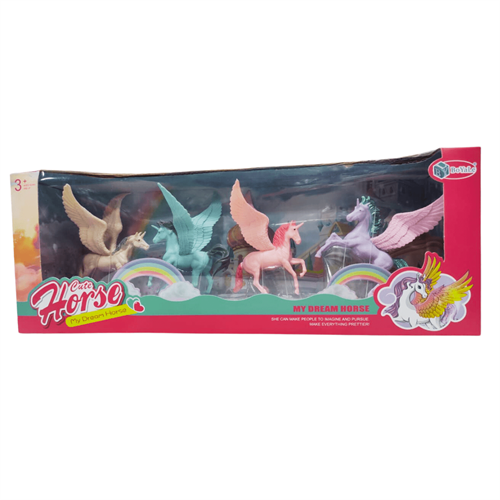 Cute Horse toys -4 pcs unicorns (3+)