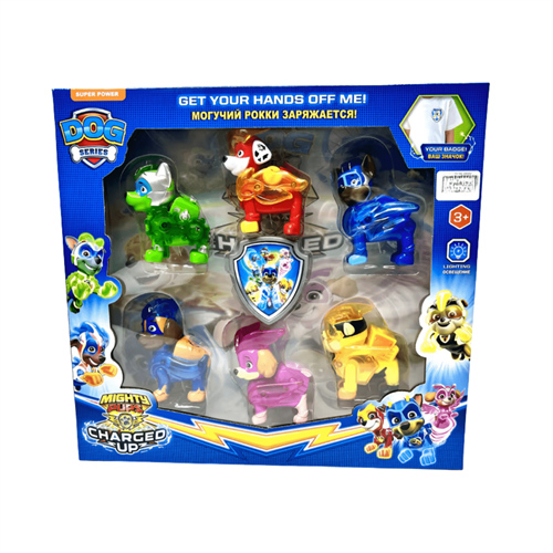 Paw Patrol Glowing Toy Set 6 Glowing Figures 0026 Badge