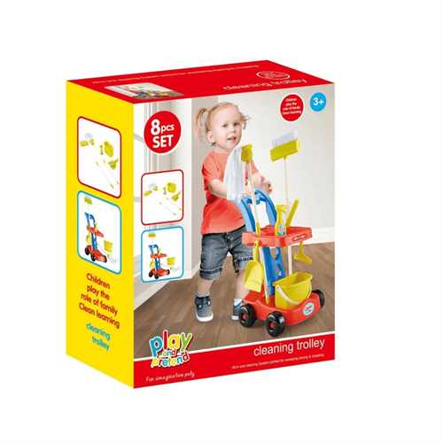 Play 0026 Pretend Cleaning Trolley Play Set 3+