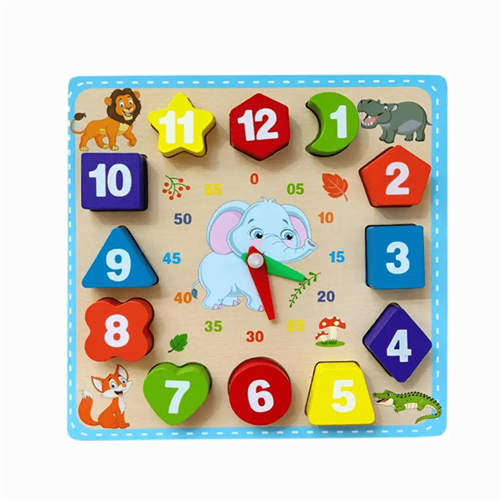 Wooden Shape Sorting Clock