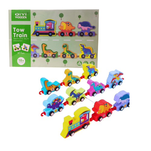 Wooden Tow Train series for kids (18m+)