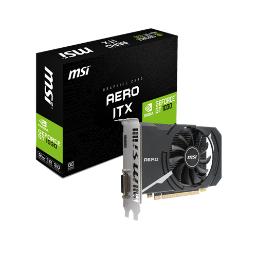 MSI GEFORCE GT 1030 AERO ITX 2GD4 OC GRAPHIC CARD(3y)