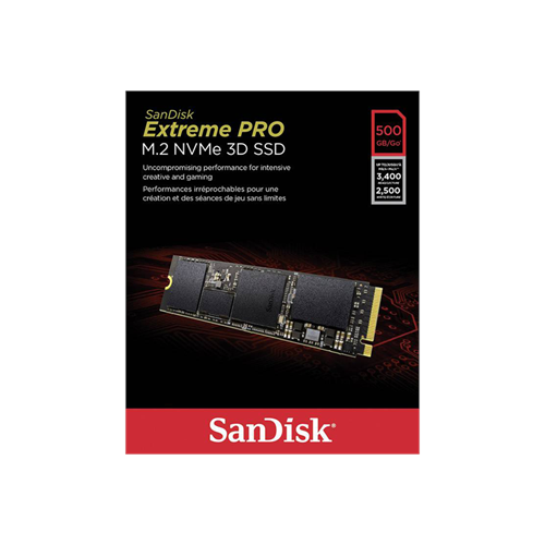 M.2 SSD - SANDISK 500GB EXTREME PRO NVMe(SDSSDXPM2-500G-G25)(3y)