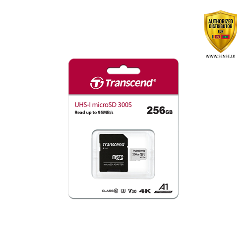 MICRO SD MEMORY - TRANSCEND 256GB W/ADAPTER(5y)