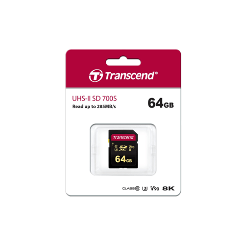 TRANSCEND 64GB 700S UHS-II U3 8K SD CARD(5y)