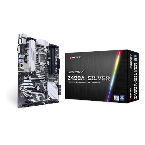 DESKTOP MOTHERBOARD - BIOSTAR Z490A-SILVER DDR4 (2y)