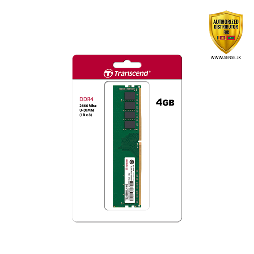 DDR4 MEMORY - TRANSCEND 4GB 2666MHZ DESKTOP (JM2666HLD-4G)-(5y)