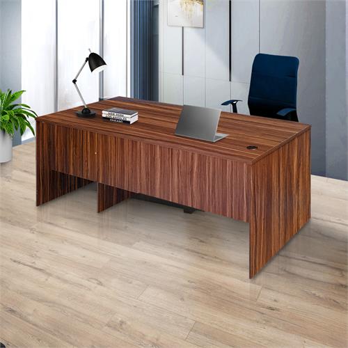 Office Writing Table With Drawer & Cupboard (6 Feet) - Walnut Color (LF-OFI-WT-006-WN-S)