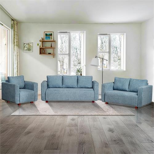 Bolton Sofa 3+2+1 - Blue Fabric (WF-BOLTON-BU-S)