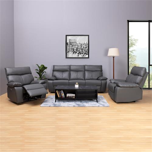 Willow Electric Recliner 3+1+1 Sofa (4ER) (Dark Grey) - WFI-WILLOW-DGR-S