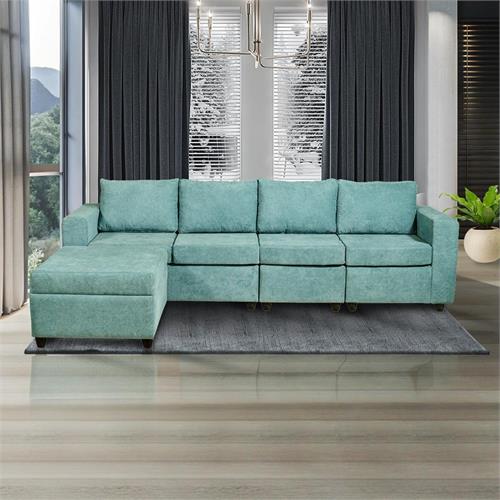 Winston Sofa - Blue Fabric (WF-WINSTON-4SC-BU-S)